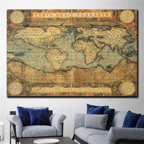 16th Century World Map Canvas Art Print for Wall Decor - Ole Wall Art