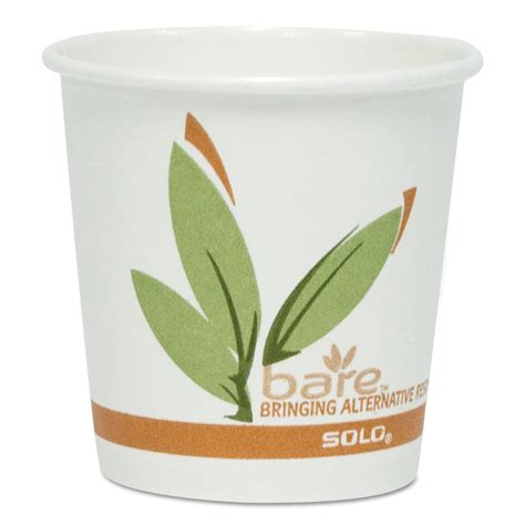 Bare By Solo Eco Forward Recycled Content PCF Paper Hot Cups 8 Oz