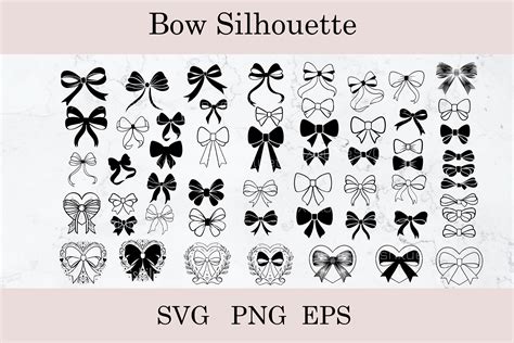 Ribbon Bow SVG Bundle Outline Clipart Graphic by svgxoxo · Creative Fabrica