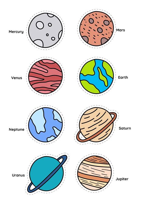 Printable Planet Cut Outs | Printablee | Solar system crafts, Solar ...