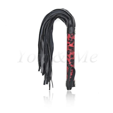 Pu Leather Flogger Lash Flirt Spanking Fetish Bondage Sex Whip Sex