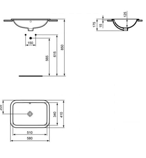 Ideal Standard Connect Umywalka wpuszczana w blat 58x41 cm biała