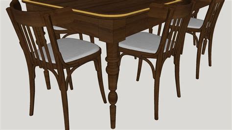 Antique Dinner Table 3d Warehouse