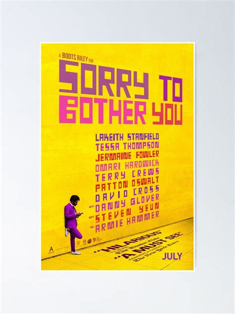 "Sorry to bother you" Poster for Sale by knrowan | Redbubble