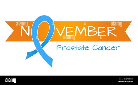 November Prostate Cancer Awareness Month In The Form Of A Blue Ribbon