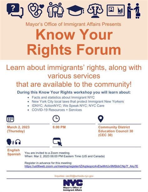 VIRTUAL Know Your Rights Forum Foro Conozca Sus Derechos March 2nd