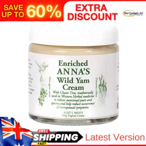 Annas Wild Yam Cream Her Menstrual And Menopausal Symptoms 100g 82 52