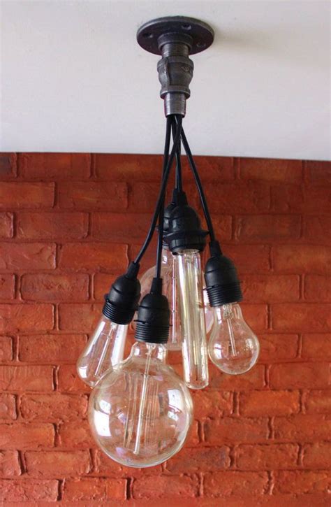 Industrial Chandelier Ceiling Light Edison Bulb Cluster Pendant Light