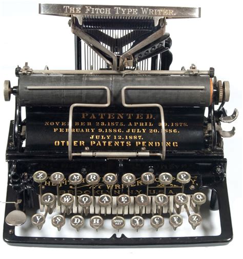 The Fitch Typewriter From With A Most Unique Keyboard Layout R