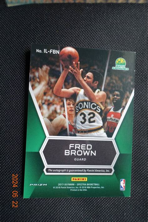 Yahoo オークション Fred Brown 2017 18 Panini Spectra Illustrious