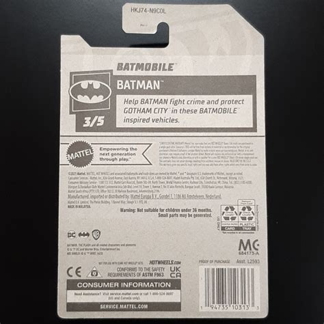 Mattel Other Hot Wheels Dc Comics Batmobile White 223 Batman Collection The Flash Poshmark
