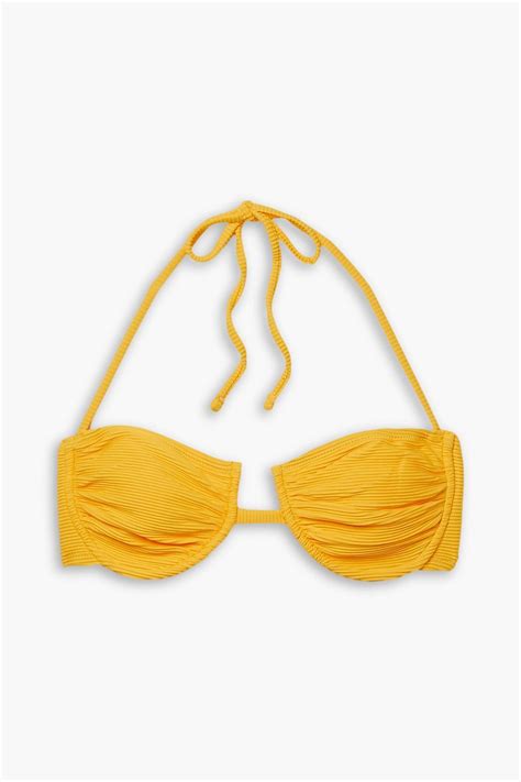 Fisch Coquillage Ribbed Underwired Halterneck Bikini Top The Outnet