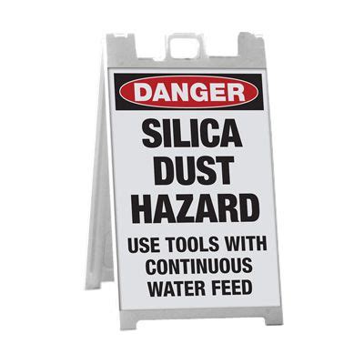 Silica Dust Hazard Silica Barricade Signs Emedco