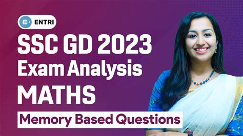 Ssc Gd Exam Analysis 2022 23 101112 Jan Maths Questions Entri App Ssc Classes Youtube