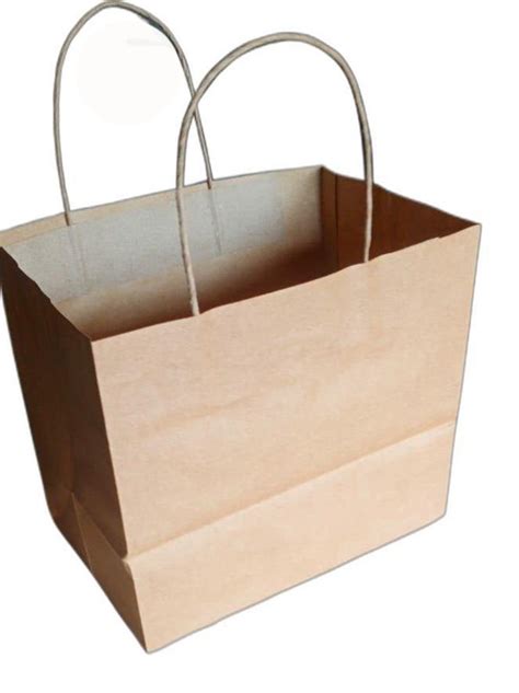 Brown Plain Paper Bags With Rope For Packaging Capacity 1kg At Rs 6