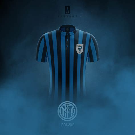 Inter Milan 110 Years Anniversary Vintage Kit By Rupertgraphic Footy