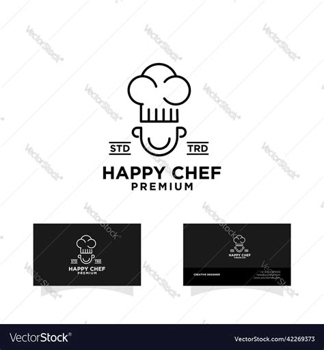 Chef hat cooking logo design Royalty Free Vector Image