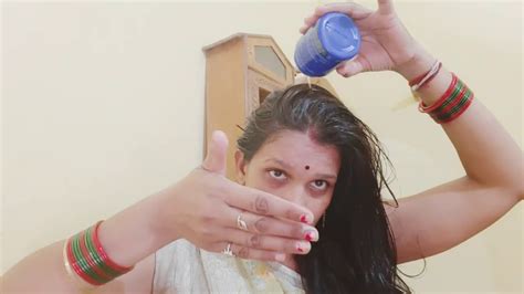 Heavy Hair Oiling Coconut 50 Ml Oil My Hair 💆comb Oily Hair Properly Bride Video Requested😀