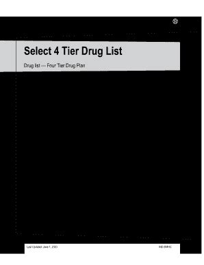 Fillable Online Select 4 Tier Drug List Fax Email Print PdfFiller