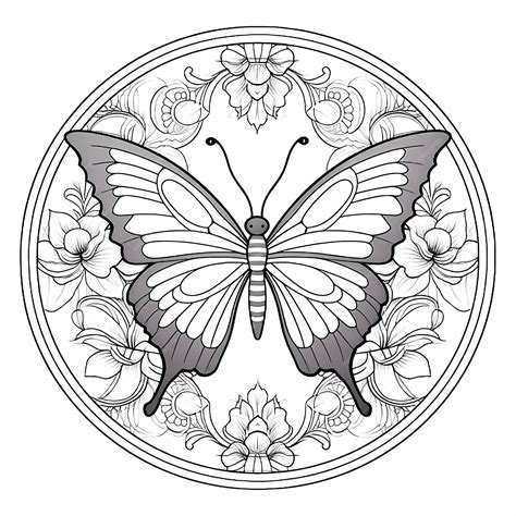 Premium Photo Mandalas Butterfly And Flowers Coloring Book