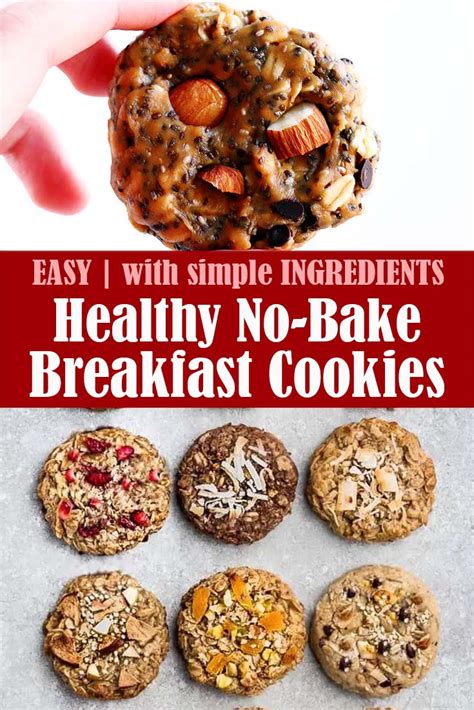 Healthy No Bake Breakfast Cookies Tasty Food Recipes