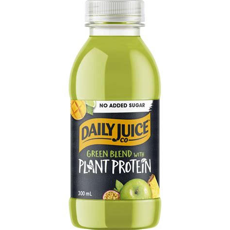 Daily Juice Co Green Blend With Plant Protein 300ml Woolworths