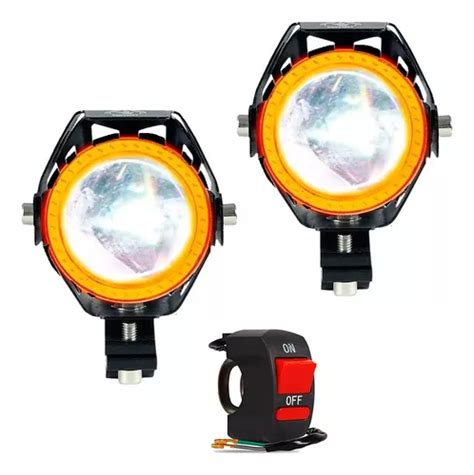 Kit Farol Milha Angel Eye U7 Laranja Cbx 250 Twister 2021