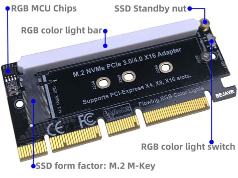 Getuscart Bejavr M Pcie Nvme Adapter Ssd Expansion Card With Rgb