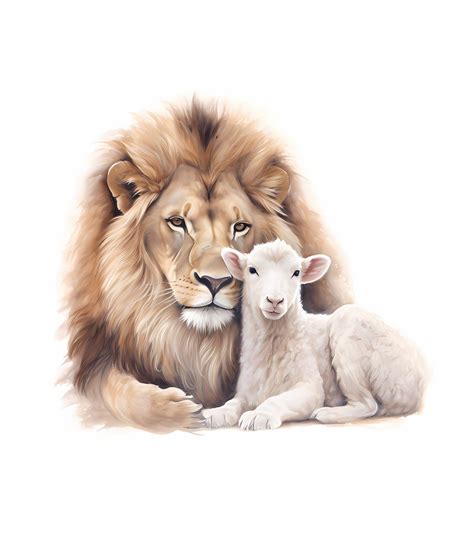 The Lion and the Lamb Scripture Jesus the Lion of Judah and - Etsy