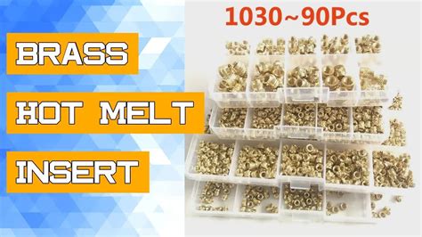 Brass Hot Melt Insert Knurled Nut Thread Heat Molding Double Twill Injection Embedment Nut Set