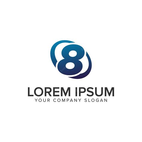 premium vector creative modern number  logo design concept template