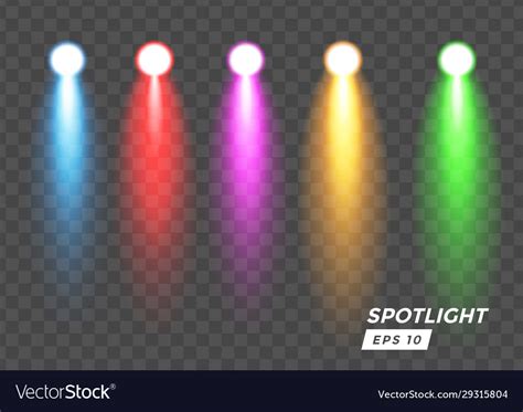 Spotlight Lighting Color Graphic Element Vector Image