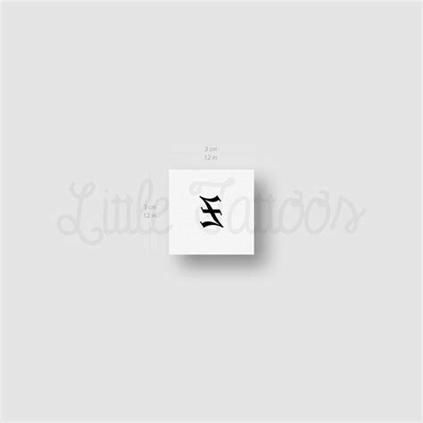 Gothic Z Letter Temporary Tattoo - Set of 3 – Little Tattoos