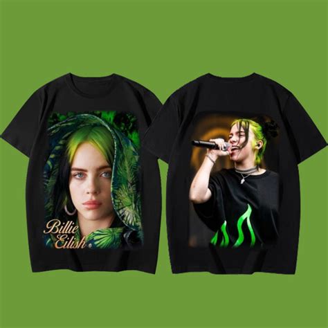 Billie Eilish T Shirt Hip Hop Rapper Streetwear Unisex Vintage Design