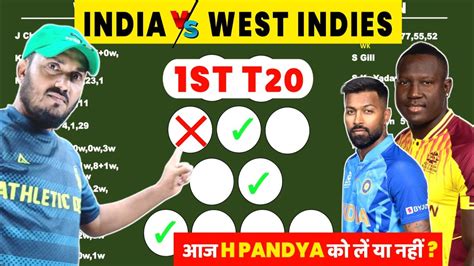 India Vs West Indies 1st T20 Ind Vs Wi Dream11 Team Prediction Wi Vs Ind Dream11 Prediction