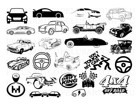 Car Bundle Svg Car Silhouette Svg Race Car Svg Sports Car Etsy