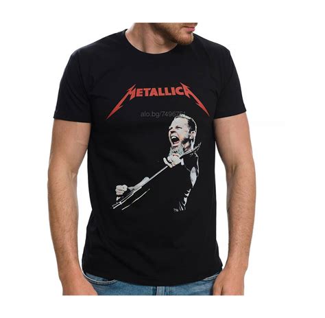 Нова мъжка тениска с дигитален печат на музикалната група Metallica Xs