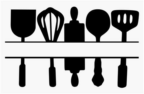 Cooking Tools Clipart Black And White Car