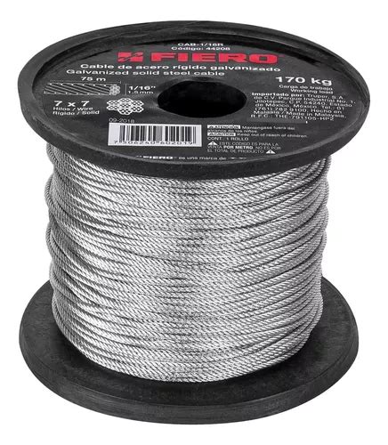 Cable Acero 1 16 7x7 Hilos Fiero 75 Metros 44208 MercadoLibre