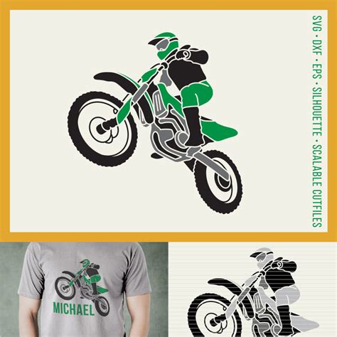 Motocross Dirt Bike Design Svg Dxf Png Files For Crafters Masterbundles