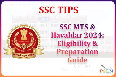 SSC MTS Havaldar 2024 Eligibility Preparation Guide