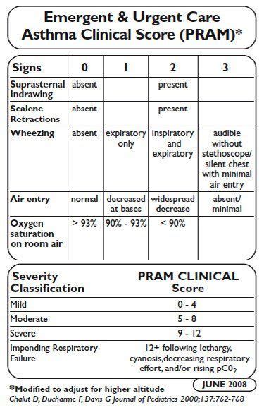 Asthma Severity Chart Asthma Urgent Care Clinic