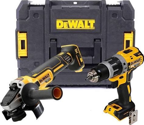 Dewalt Dck V Xr Brushless Kit Dcd Combi Drill Dcg Grinder