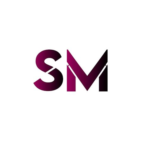 Desenho De Logotipo Da Letra Sm Vetor Premium