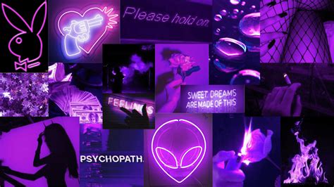 Purple Neon Aesthetic Computer Wallpapers - Top Free Purple Neon ...