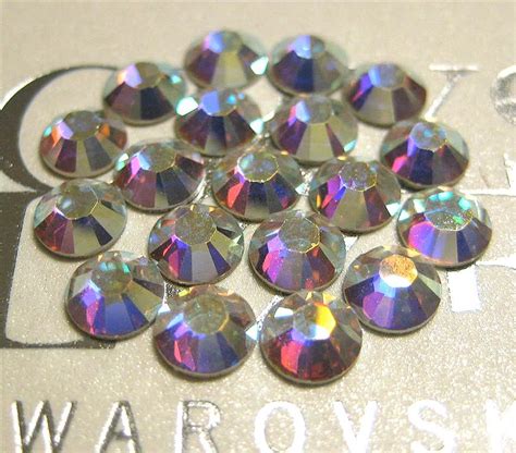 144 Swarovski Rhinestones Flatback Crystal Ab Hotfix Various Sizes Ebay