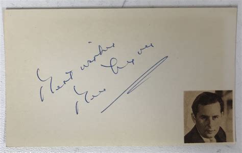 AACS Autographs Ben Lyon D 1979 Autographed Vintage 3x5 Index Card