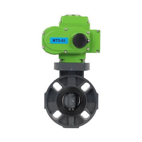 Ac110v 4 20ma Intelligent Type Electric Upvc Butterfly Valve Pvc