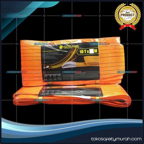 Jual Webbing Sling Gosave 10 Ton X 10 Meter Tali Angkat Safety Di Lapak