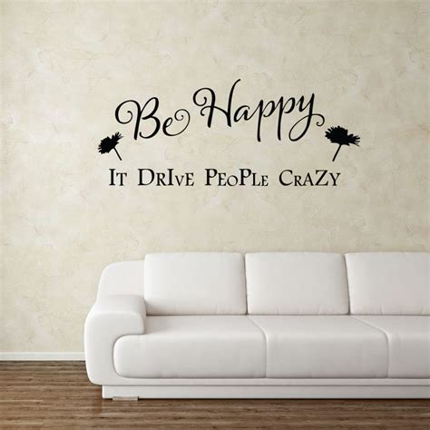 Vinilos Con Frases Pegatina De Parede Be Happy Ambiance Sticker